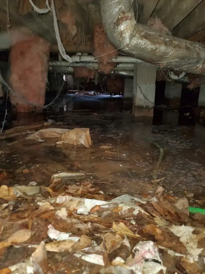 Crawl space flood assessment for Commercial Water Damage Restoration in Lower Gwynedd